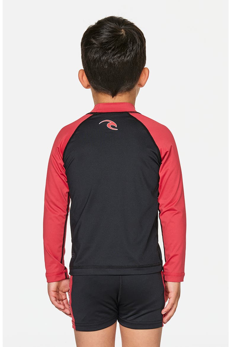 Kids' Paddle Out Long Sleeve Two-Piece Rashguard Swimsuit, Alternate, color, WASHED RED