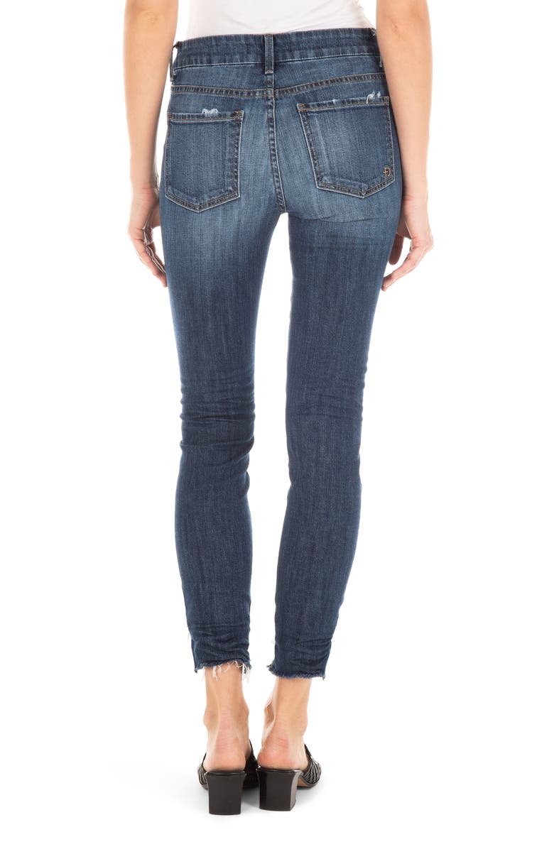 Fidelity Denim Sola Raw Step Hem Skinny Jeans, Alternate, color, 