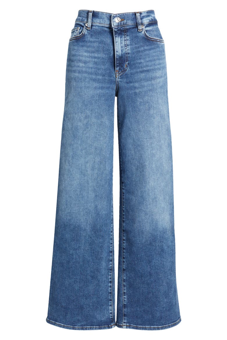 Le Slim Palazzo High Waist Wide Leg Jeans, Alternate, color, CANALS