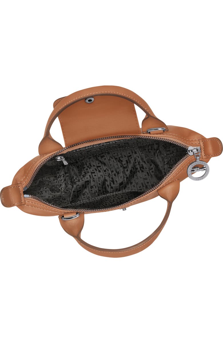Longchamp Extra Small Le Pliage Xtra Leather Top Handle Bag, Alternate, color, Cashew