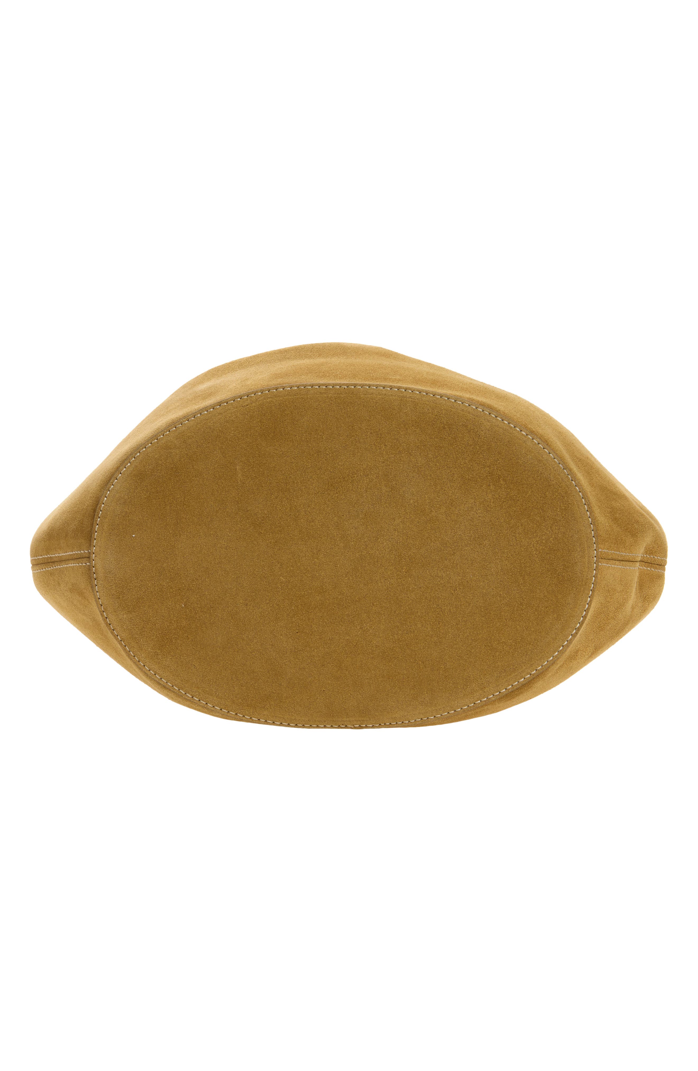 Large Belted Suede Bucket Bag, Alternate, color, SAND
