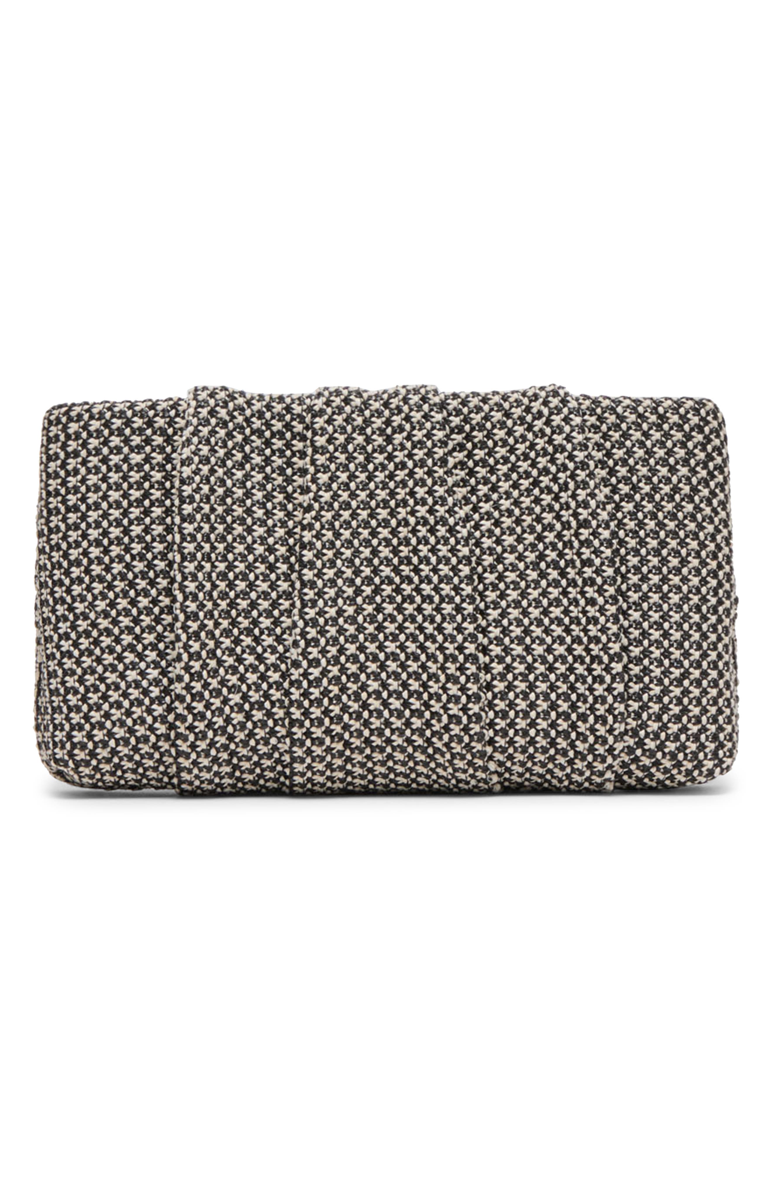 Dolce Vita Elowen Raffia Clutch, Alternate, color, Black