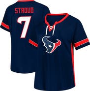 FANATICS Women's Fanatics C.J. Stroud Navy Houston Texans Plus Size Name & Number Lace-Up T-Shirt
