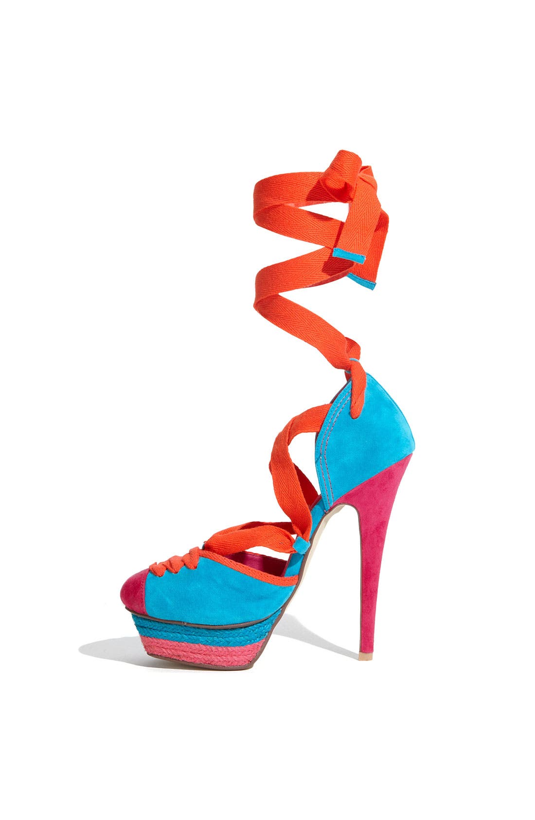 'Munroe' Pump, Alternate, color, AQUA FUCHSIA SUEDE