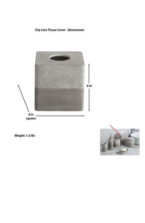 Roselli Trading Company City Line Tissue Box Cover In Grey