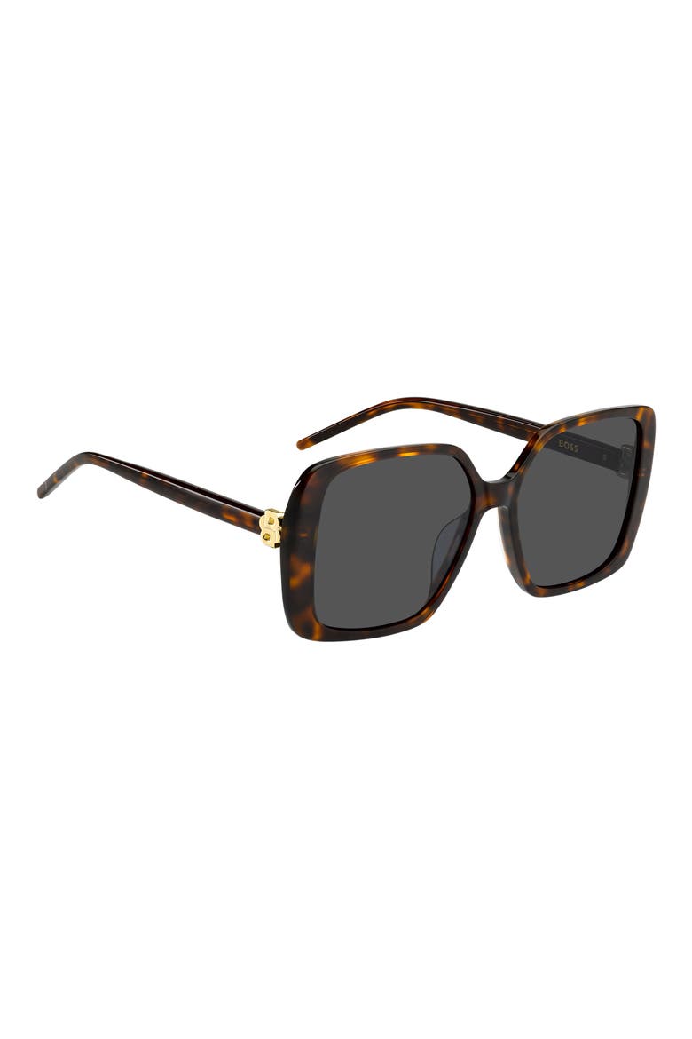 57mm Sunglasses, Alternate, color, HAVANA/ GREY