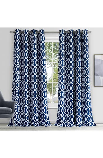 Dainty Home Single Blackout Panel Curtain In Blue