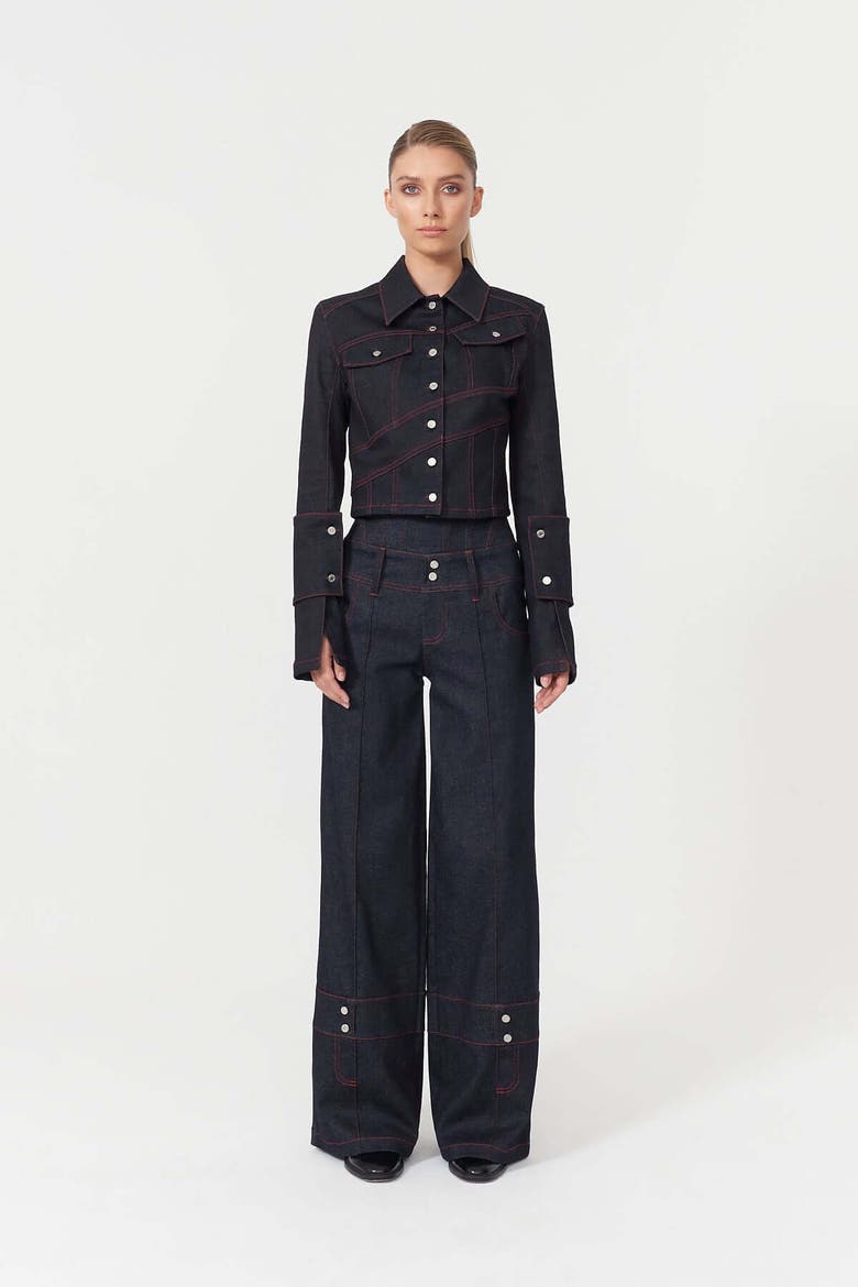 Harvey Corset Pants, Alternate, color, Deep Blue