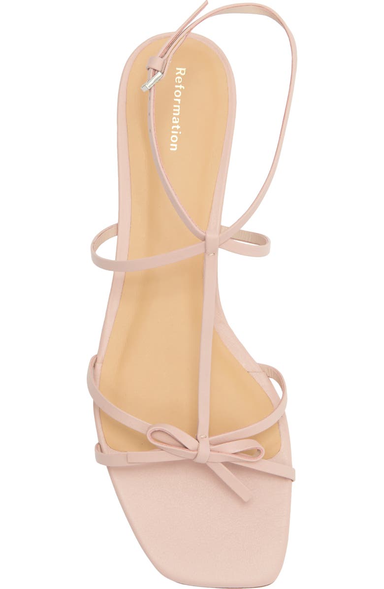 Reformation Maya Bow Sandal, Alternate, color, Alabaster Leather