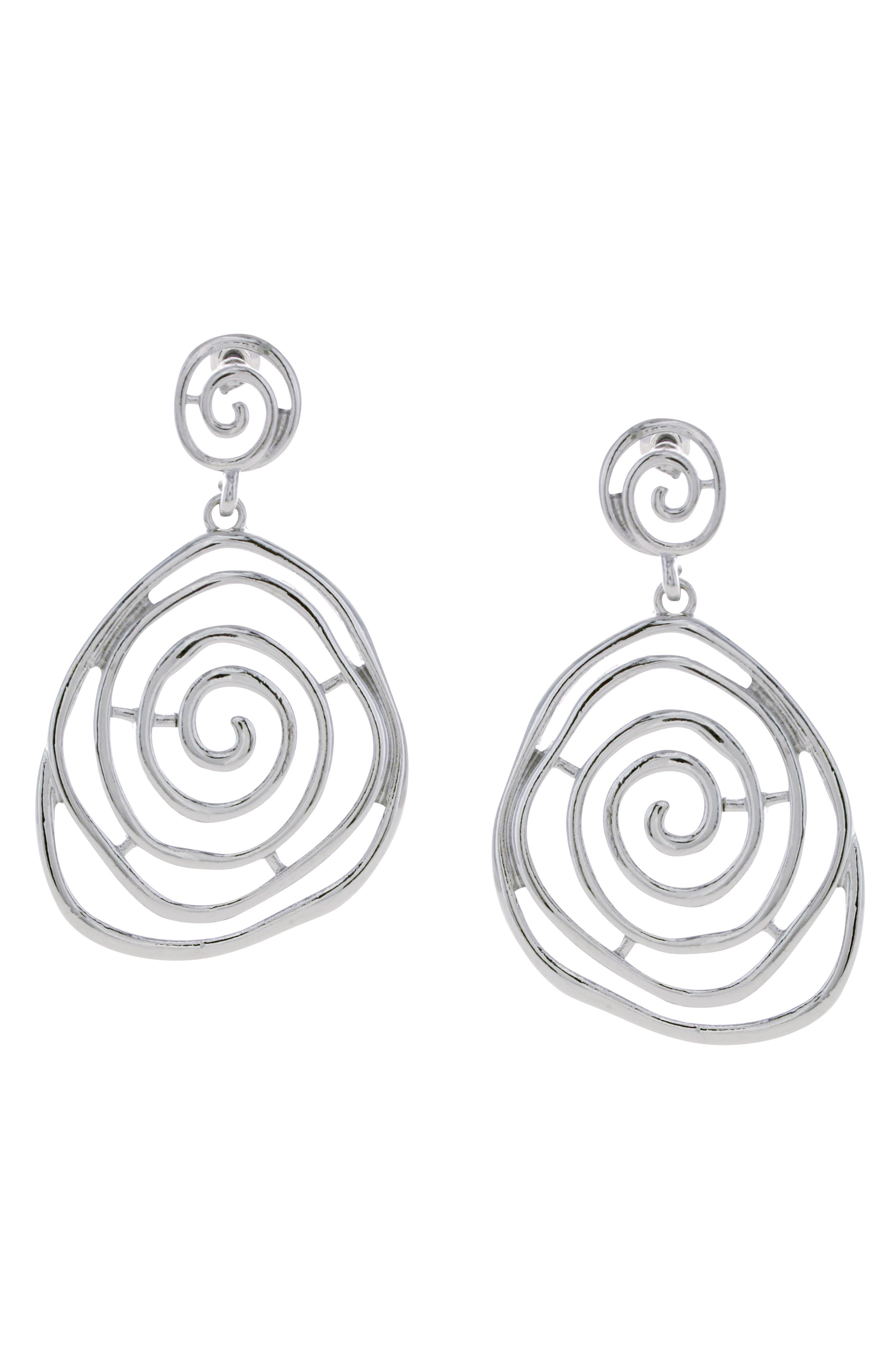 OLIVIA WELLES Spiral Swirl Earrings