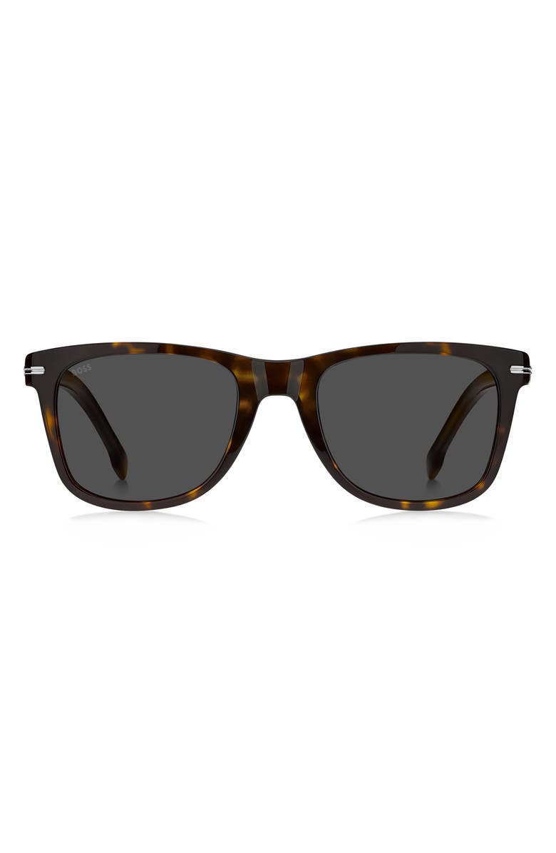 BOSS 52mm Square Sunglasses, Alternate, color, Havana