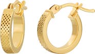 Bony Levy 14K Gold Textured Hoop Earrings