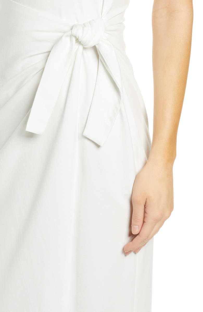 French Connection Zenna Sleeveless Faux Wrap Dress, Alternate, color, White