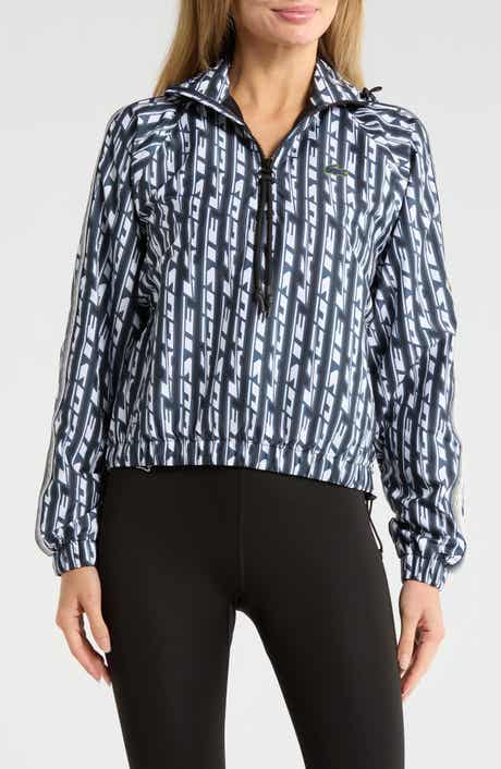 Lacoste Logo Print Half Zip Windbreaker