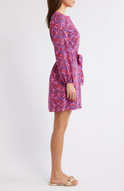 Lilly Pulitzer ® Olivine Long Sleeve Belted Shift Dress In Passion Fruit Pink