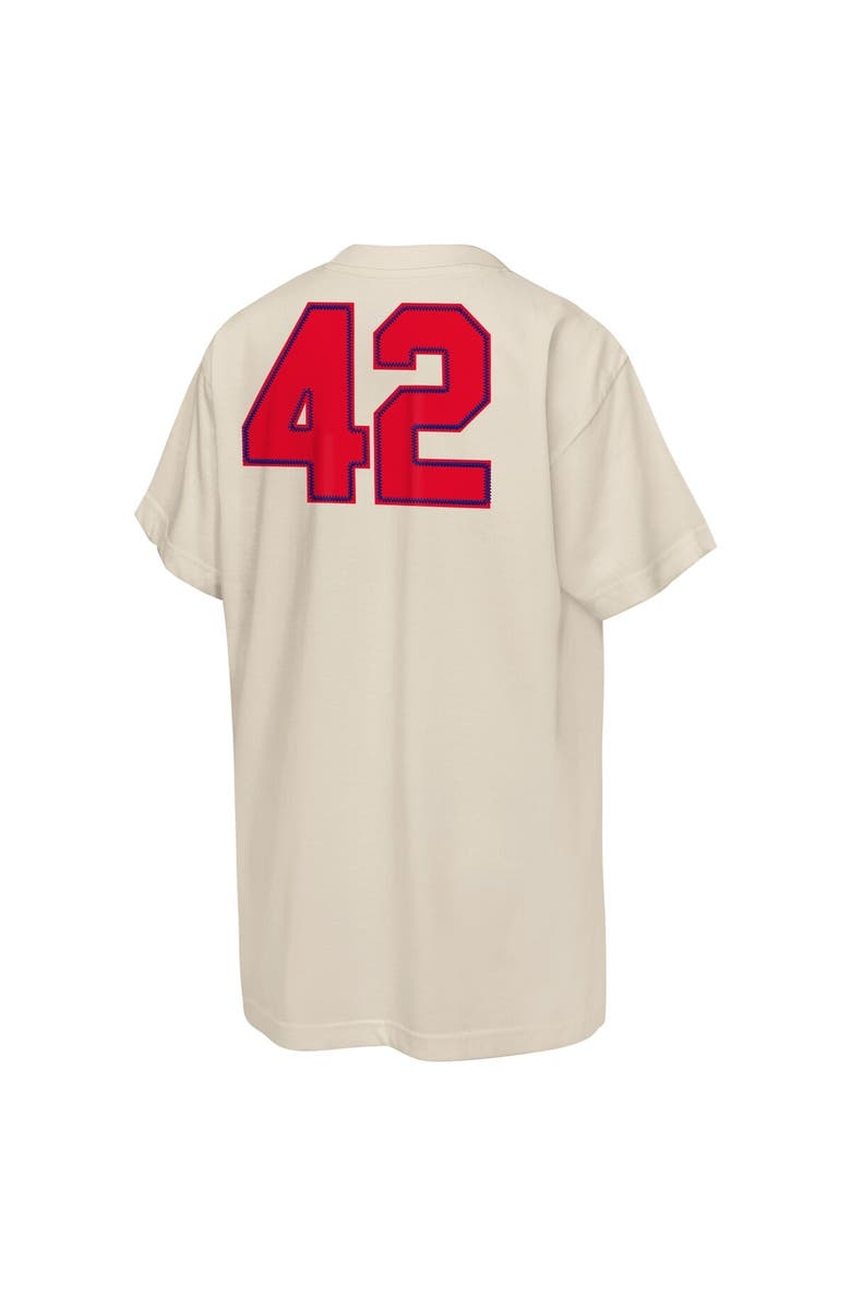 Mitchell & Ness Youth Mitchell & Ness Jackie Robinson Natural Los Angeles Dodgers 42 For All T-Shirt, Alternate, color, Natural