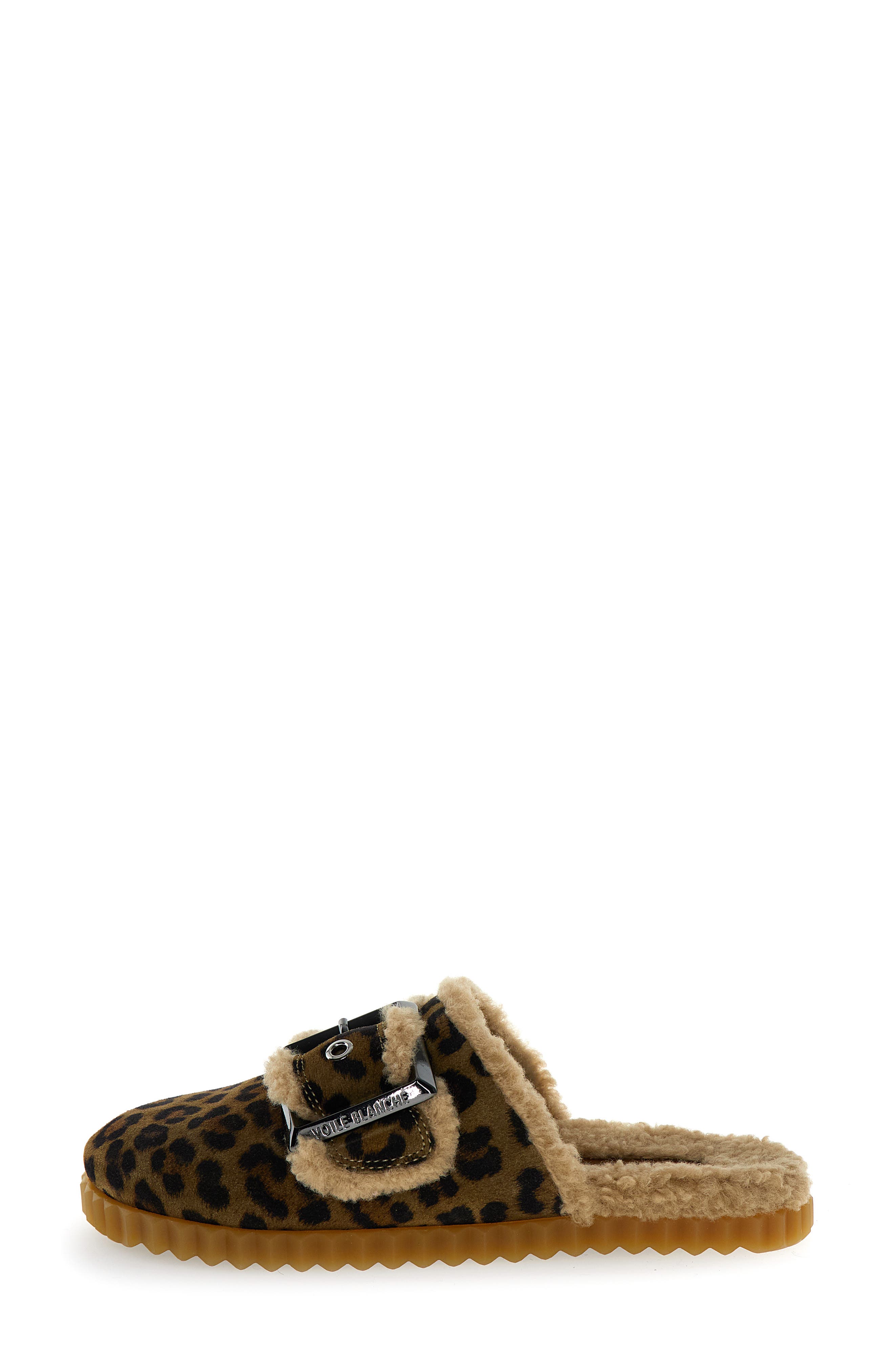 Voile Blanche Fredrik Faux Shearling Mule, Alternate, color, Brown