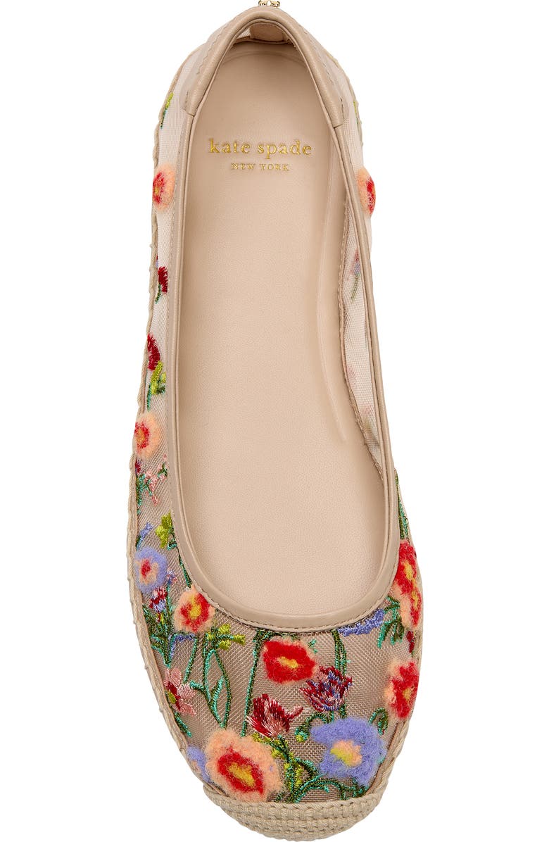 Kate Spade New York whimsical garden mesh espadrille flat, Alternate, color,