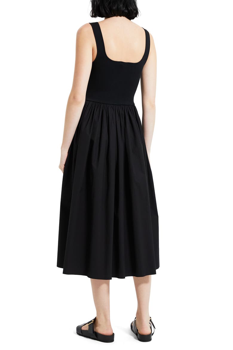 Gloss Midi Dress, Alternate, color, BLACK