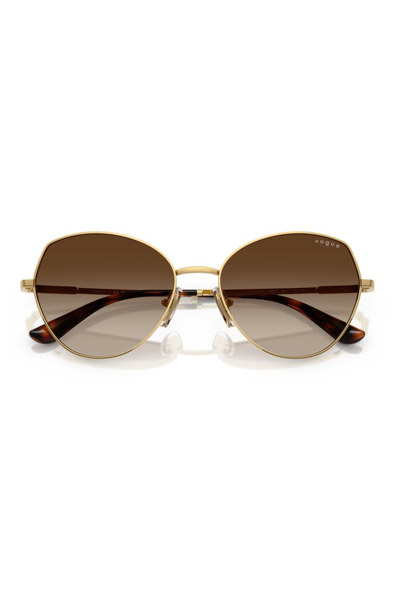56mm Gradient Oval Sunglasses, Alternate, color, GOLD