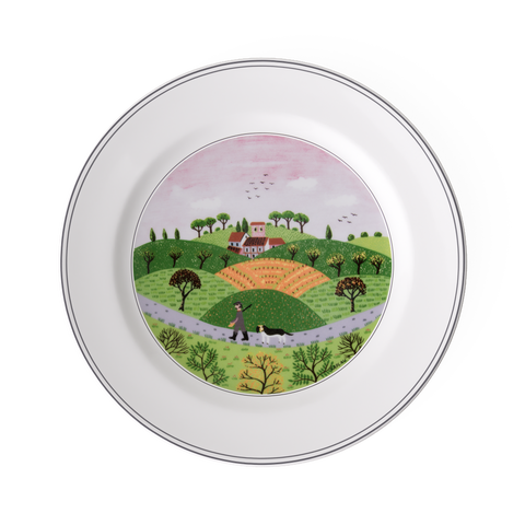 Design Naif Dinner Plate #6 Hunter & Dog