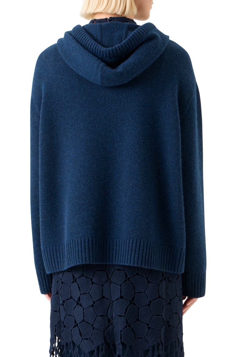 Oversize Cashmere Hoodie, Alternate, color, DENIM BLUE