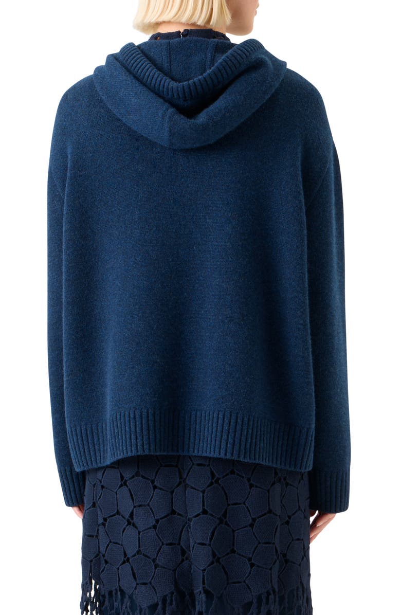 Akris Oversize Cashmere Hoodie, Alternate, color, Denim Blue