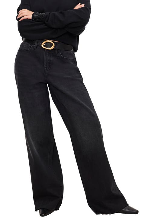 Good Ease Wide Leg Jeans (Black 324) (Petite)
