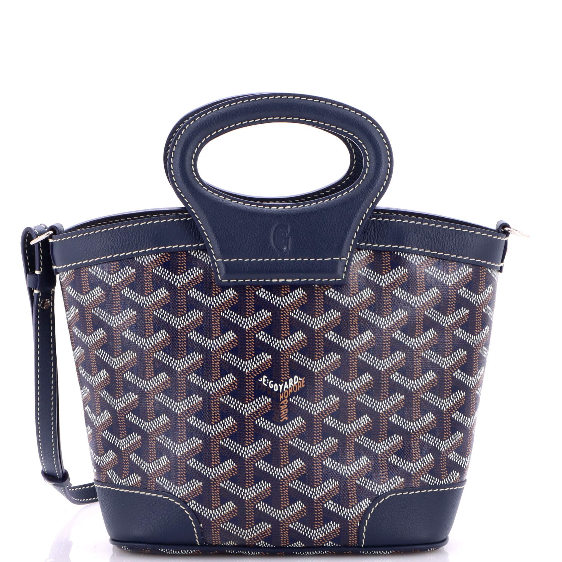 Pre-Owned Goyard Beluga Bag Coated Canvas Mini, Main, color, Blue