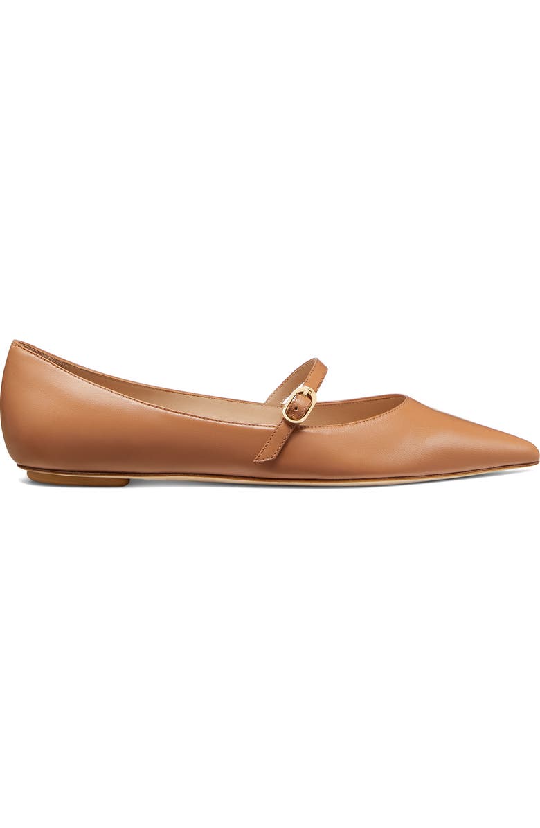 Stuart Weitzman Emilia Mary Jane Flat, Alternate, color, Tan