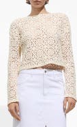 MANGO Sheer Floral Crop Top