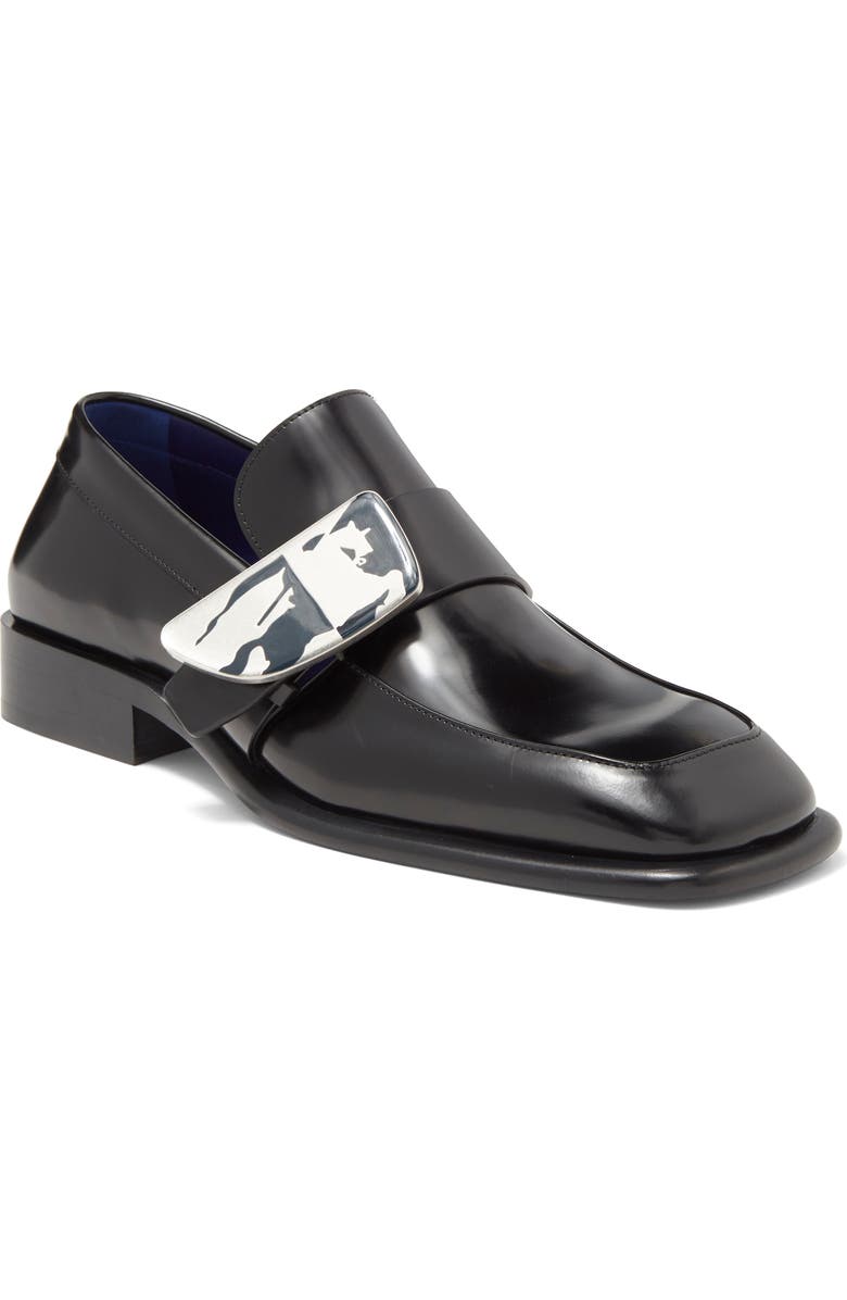 Burberry Shield Loafer, Main, color, Black