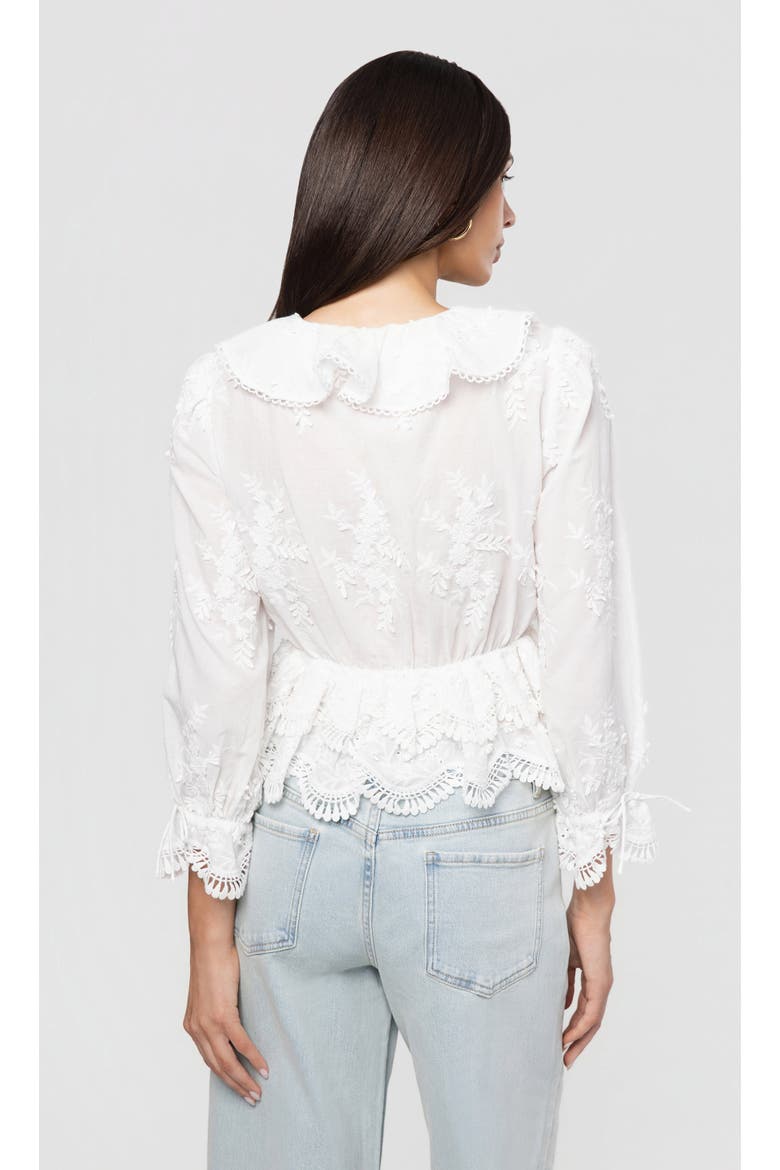 Kylie 3D Voile Blouse, Alternate, color, White