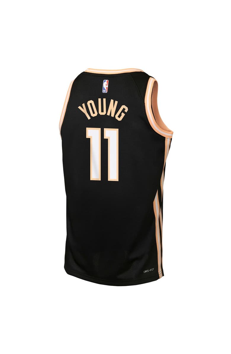 Nike Youth Nike Trae Young Black Atlanta Hawks 2025/26 City Edition Swingman Jersey, Alternate, color, Black