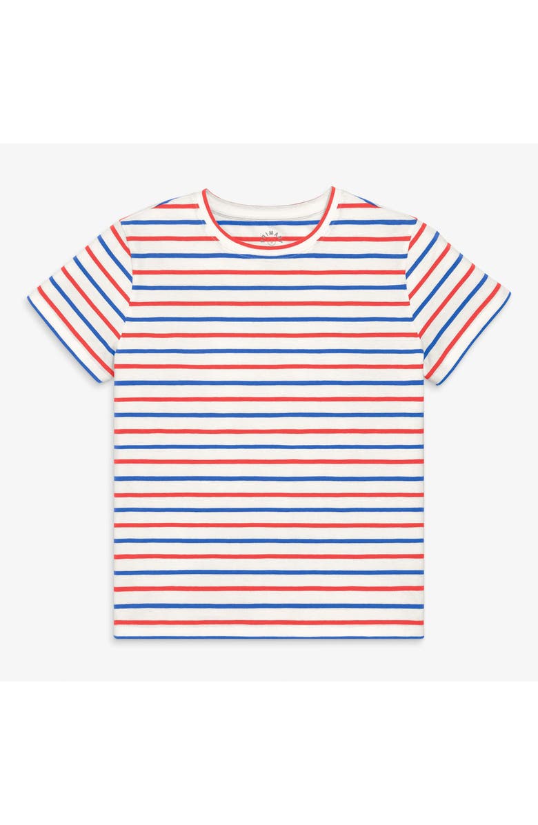 Primary Women's Fit Stripe Easy Tee In Blueberry, Main, color, Blueberry Strawberry Stripe