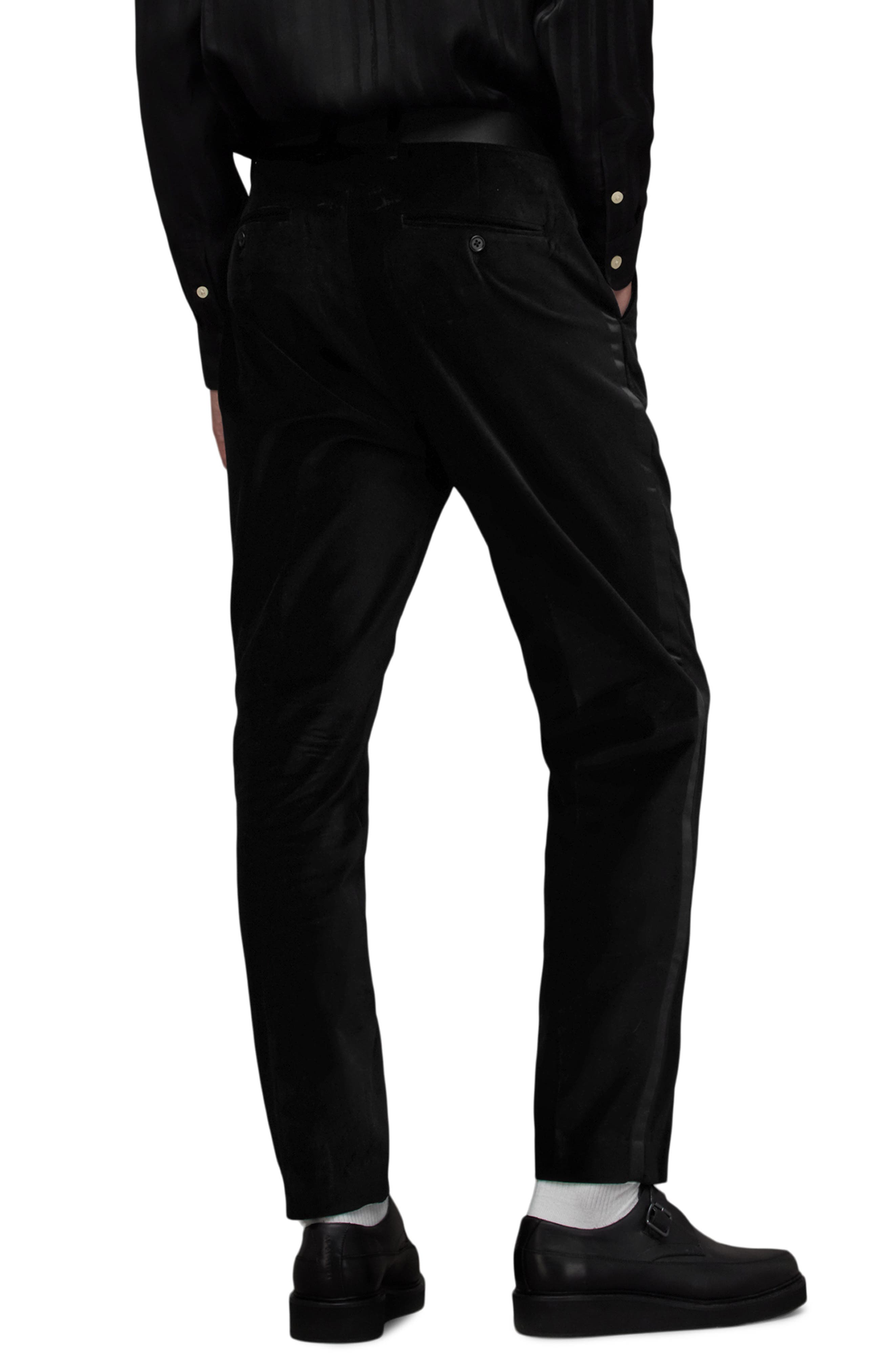 AllSaints Lyra Tuxedo Stripe Velveteen Pants (Men) | Nordstromrack