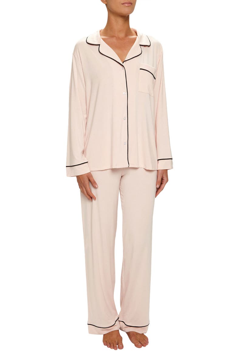 Gisele Long Pajamas, Alternate, color, SORBET/BLACK