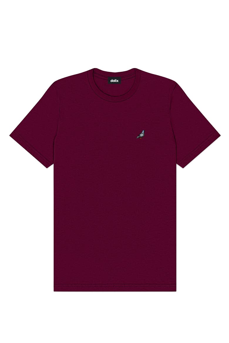 Mens Pigeon Jersey Tee, Main, color, Maroon