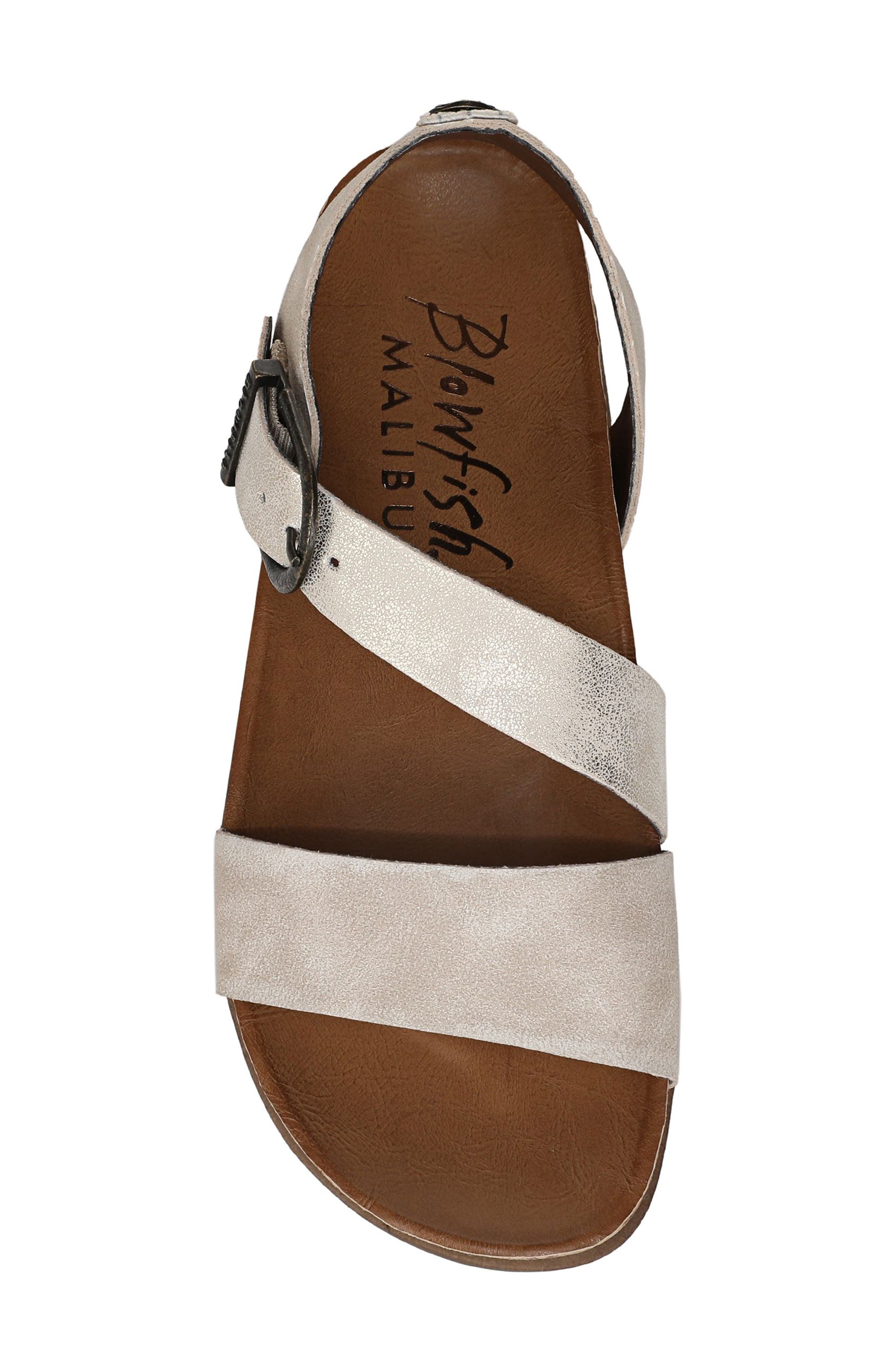 Blowfish Malibu Lance Sandal, Alternate, color, Cloud Faux Leather
