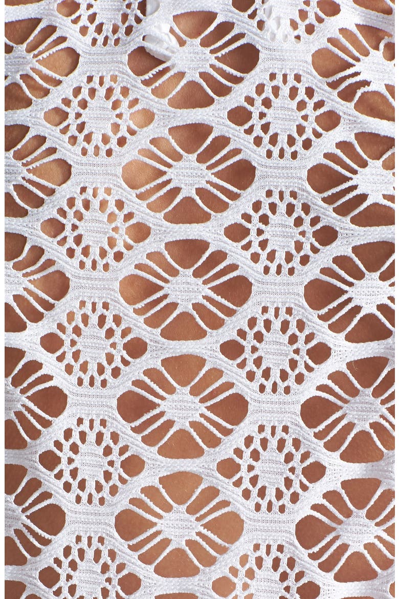 Crochet Cover-Up, Alternate, color, WHITE