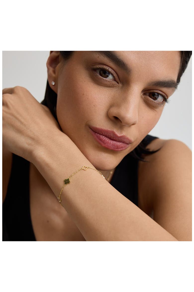 Multi Clover Bracelet, Alternate, color, GOLD