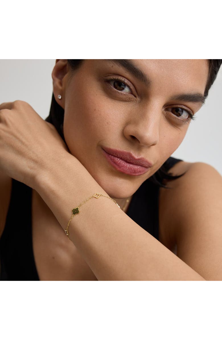 D.LOUISE Multi Clover Bracelet, Alternate, color, Gold