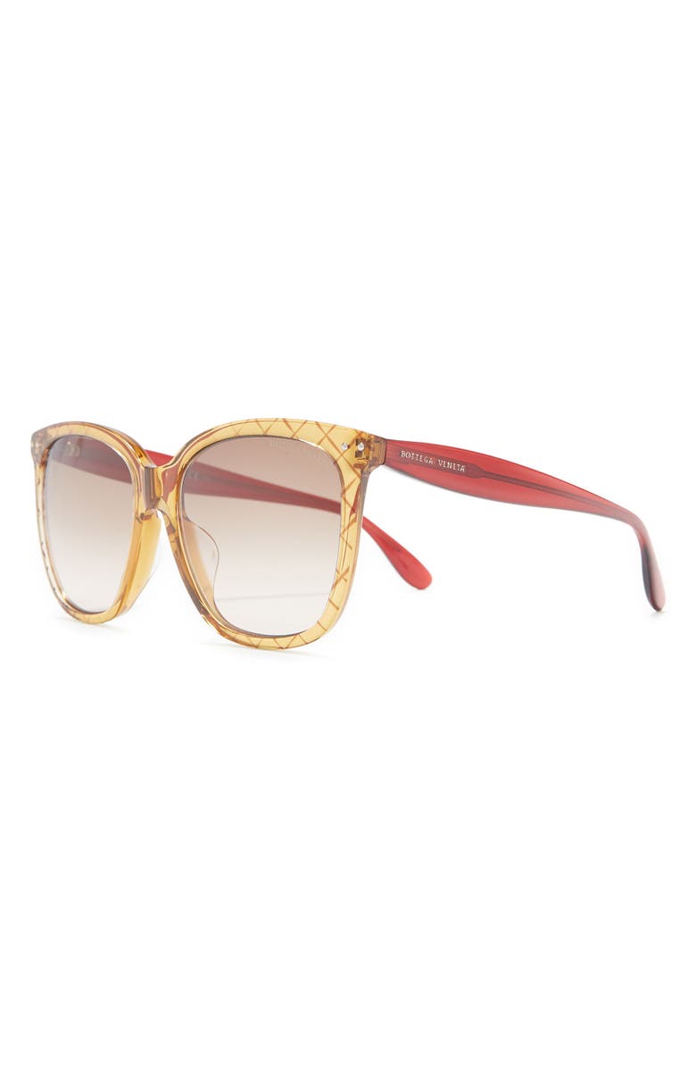 Bottega Veneta 55mm Square Sunglasses, Alternate, color,