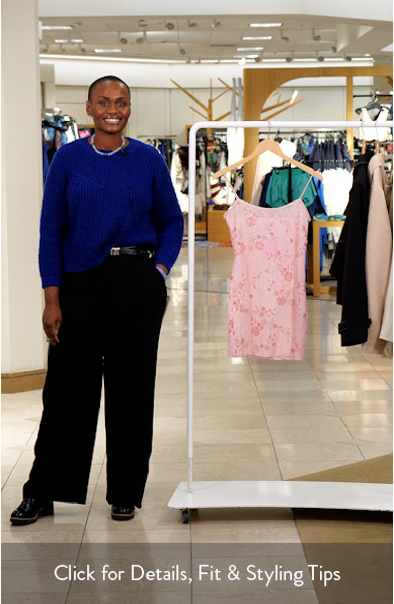 Romey Beaded Chiffon Minidress, sales video thumbnail