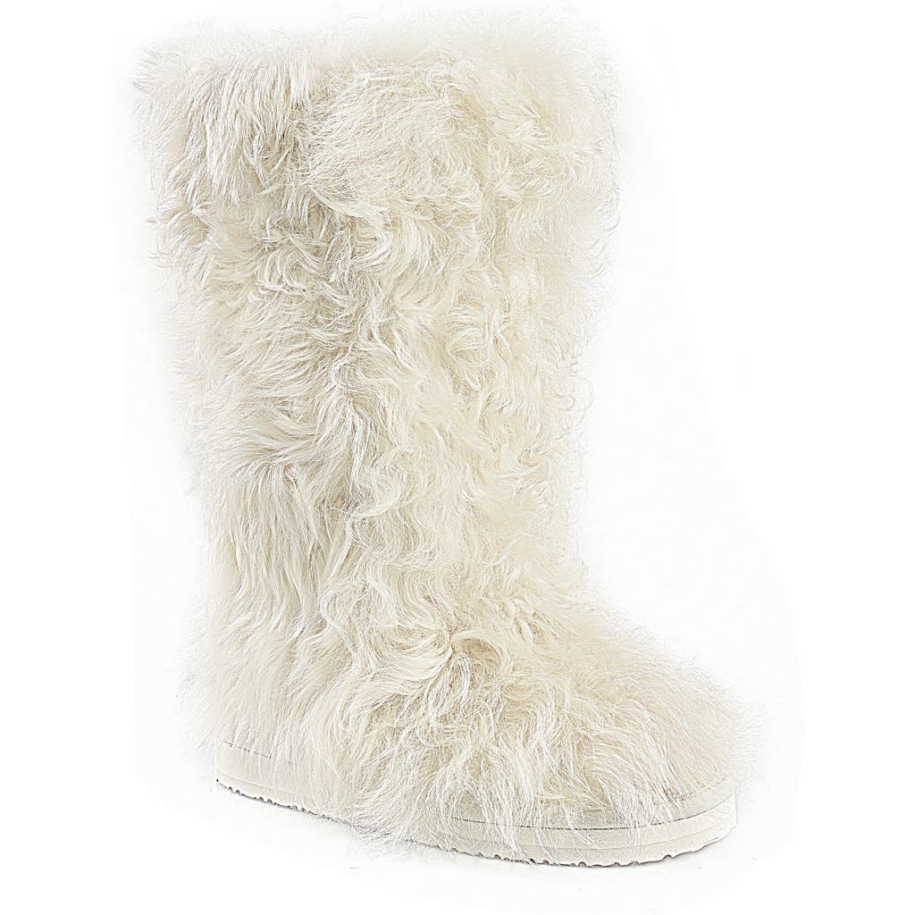 Zigi Raylynn Faux-fur Tall Boot In Ivory