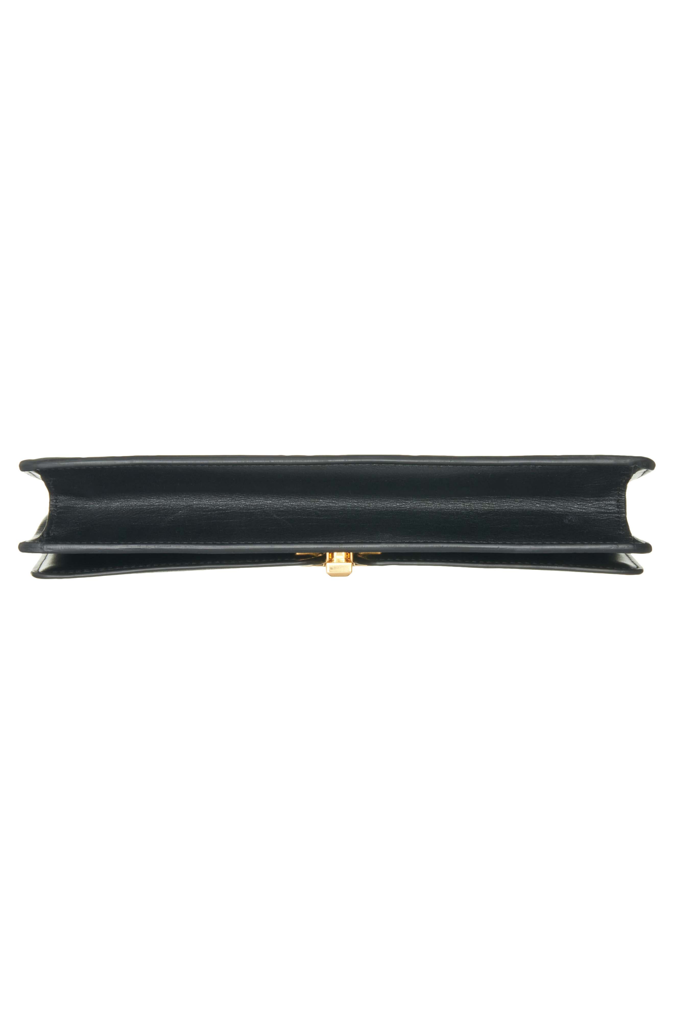 TOM FORD Wallis Calfskin Clutch, Alternate, color, Black