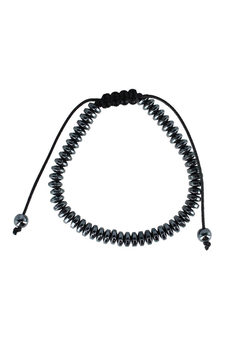 Axel Metallic Bead Adjustable Bracelet, Alternate, color, Silver