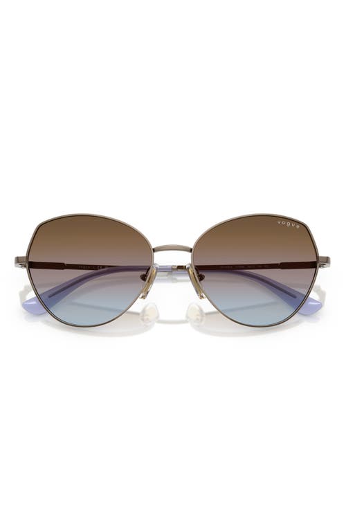 Vogue 56mm Gradient Oval Sunglasses In Light Brown