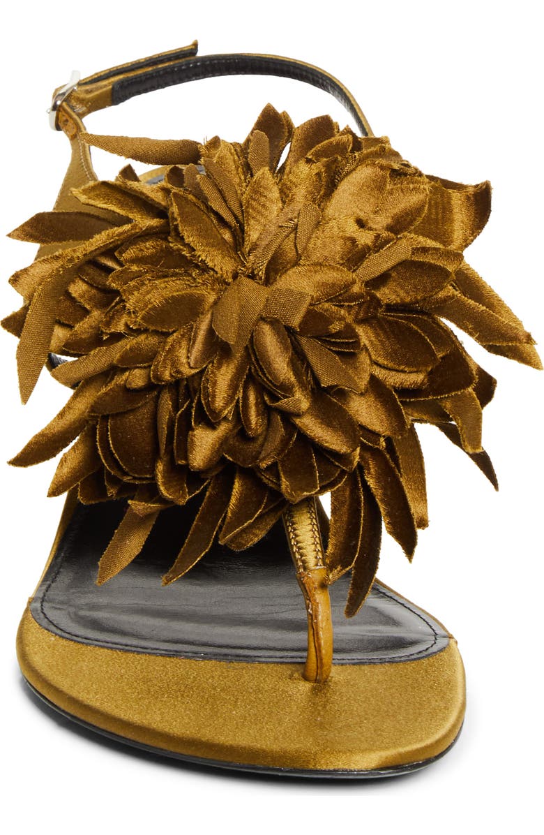 Proenza Schouler Satin Flower Sandal, Alternate, color, Pistachio