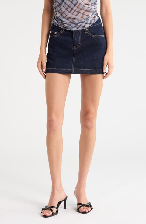 Nickei Denim Miniskirt